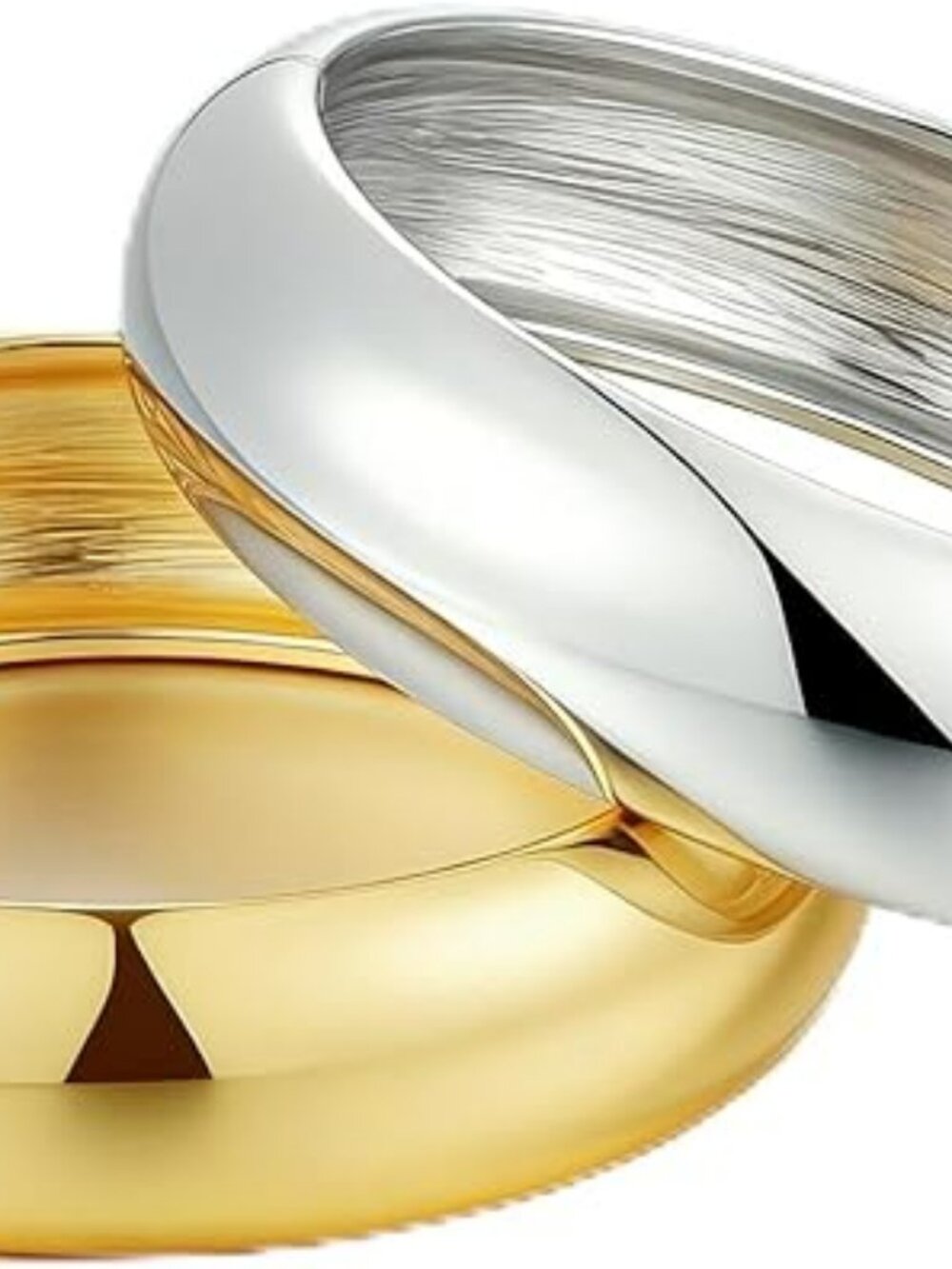 NEW Chunky Gold Bangle Bracelets Classy Gold & Silver‎ Combo Stackable Elegant